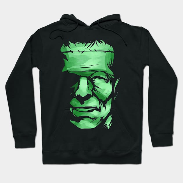 Big Head Frankenstein Monster Halloween Hoodie by SinBle